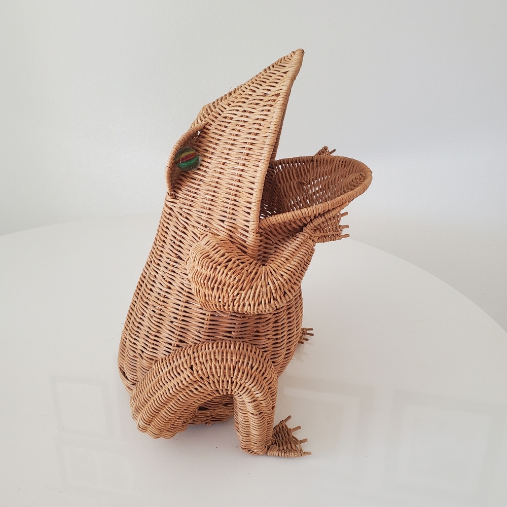 Vintage Wicker Frog Basket